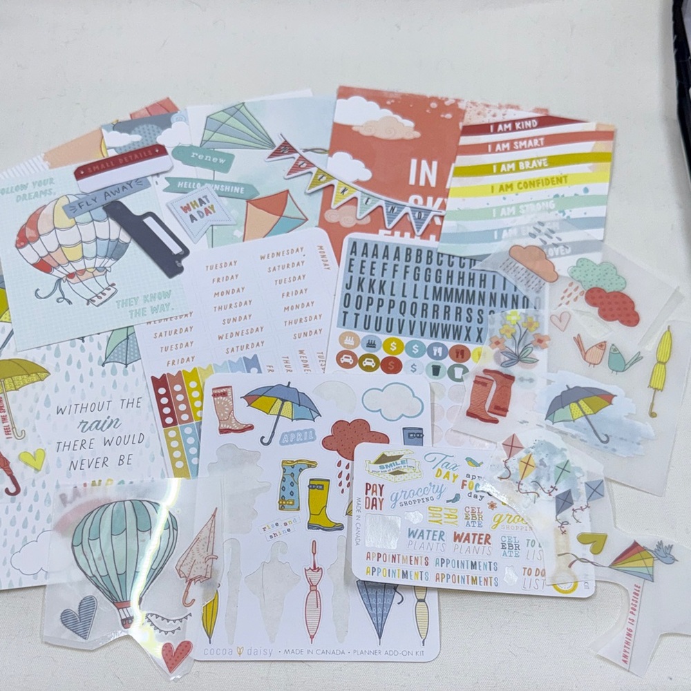 Cocoa Daisy April Stationary Planner Kit 10+ pcs *Used